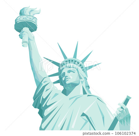 Liberty Statue, NYC, concept threat of democracy	 106102374