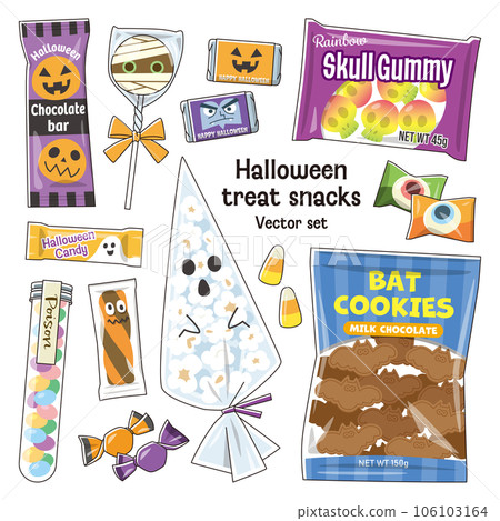 Halloween, sweets, vector 106103164