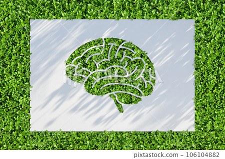 An image of an environmentally conscious life born from the brain. An image of an environmentally conscious life born from the brain. 106104882