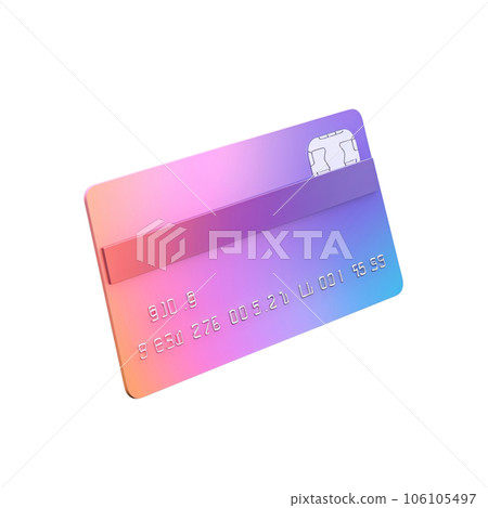 3D pastel credit card business isolated on white background 106105497