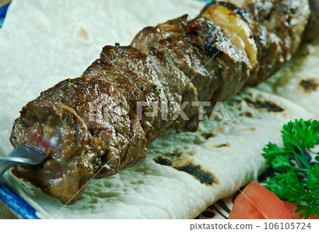 Uzbek meat kokand kabob 106105724