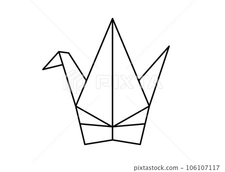 Japanese style icon [crane origami] vector illustration 106107117