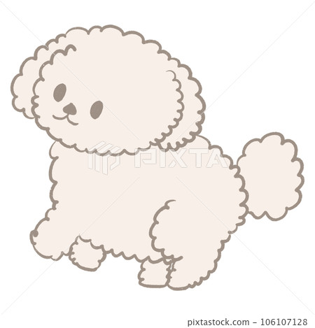 Dogs collection. Illustration of funny cartoon different style dogs in trendy flat style. Isolated on white. 106107128