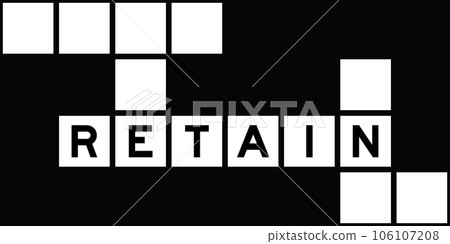 Alphabet letter in word retain on crossword puzzle background Alphabet letter in word retain on crossword puzzle background 106107208