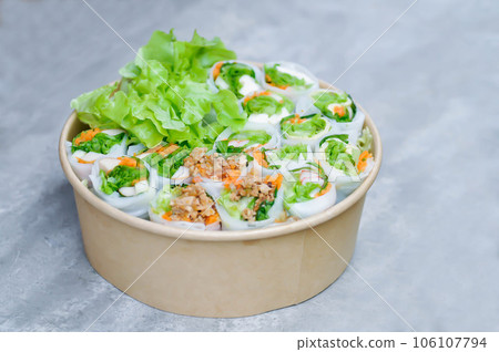 rice rolls, fresh rolls or vegetable rolls or pork rolls and sausage rolls rice rolls, fresh rolls or vegetable rolls or pork rolls and sausage rolls 106107794