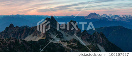 Canadian Mountain Landscape Nature Background. Aerial Panorama. 106107927