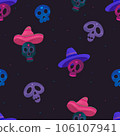 Dia de los Muertos seamless pattern 106107941