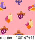 Dia de los Muertos seamless pattern 106107944
