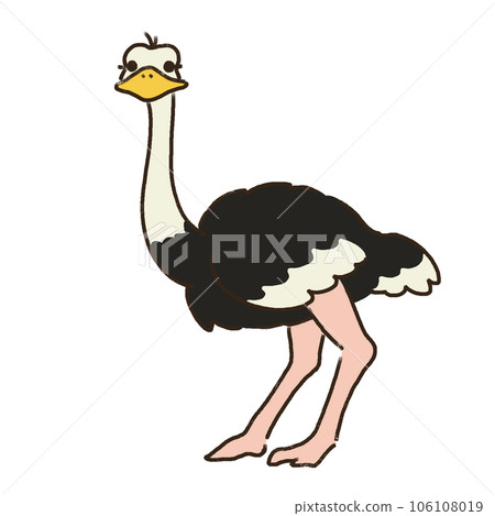 鴕鳥可愛插畫 106108019
