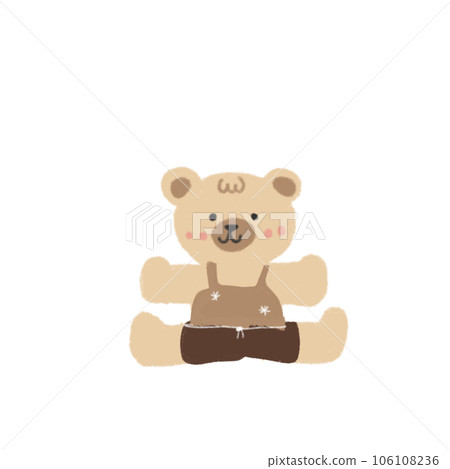 Cute cartoon pastel doodle hand draw bear Cute cartoon pastel doodle hand draw bear 106108236