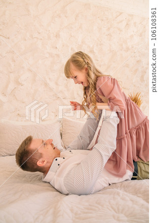 father with daughter having fun father with daughter having fun 106108361