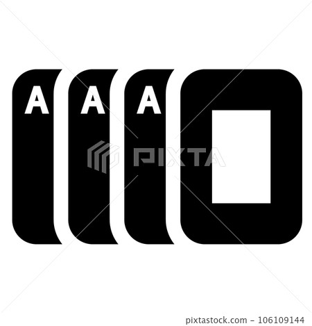 Filled style icon representing playing cards, ace Filled style icon representing playing cards, ace 106109144