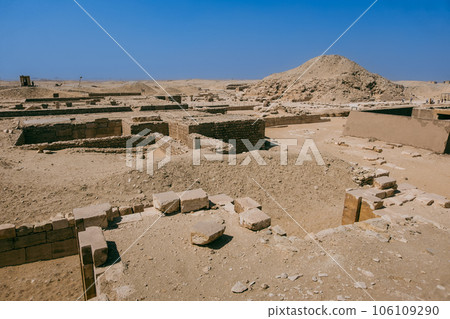 Egypt Summer Travel. Saqqara Pyramid Complex Panorama 106109290