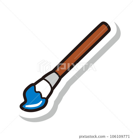 畫筆油漆線描標籤藍色 106109771