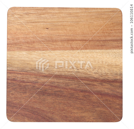Square wooden cutting board on a white isolated background Square wooden cutting board on a white isolated background 106110814