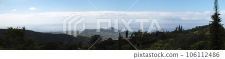Diamond Head Crater And Honolulu seen from the Mountains 106112486