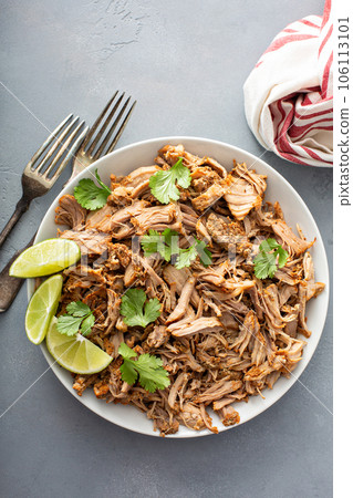 Pork carnitas with celery and lime Pork carnitas with celery and lime 106113101