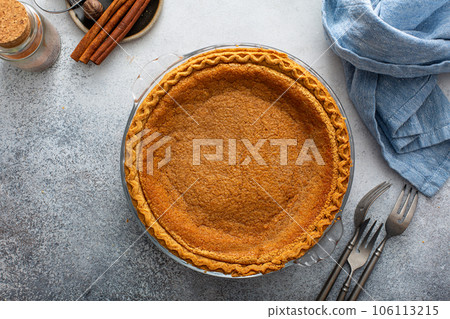 Traditional sweet potato or pumpkin pie, fall desssert Traditional sweet potato or pumpkin pie, fall desssert 106113215