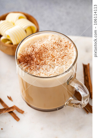 Bulletproof coffee with grass fed butter and MCT oil 106114113