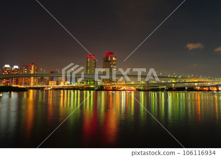 從豐洲眺望城市夜景 從豐洲眺望城市夜景 106116934