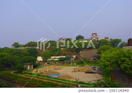 修復中的熊本城及周邊景色 修復中的熊本城及周邊景色 106116940