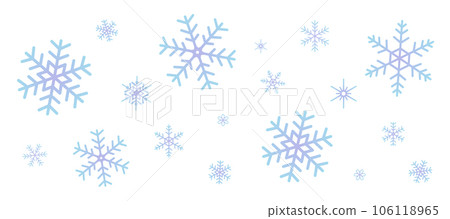 Pale blue gradation snowflake wallpaper pattern background illustration vector material 106118965