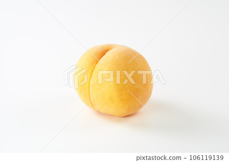 Yellow peach (golden peach) fruit on a white background Yellow peach (golden peach) fruit on a white background 106119139