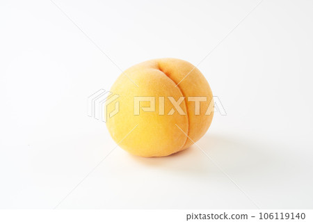 Yellow peach (golden peach) fruit on a white background Yellow peach (golden peach) fruit on a white background 106119140