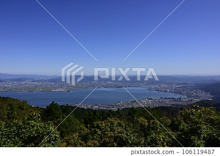 View of Lake Biwa from Garden Museum Hiei 106119487