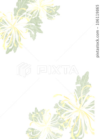 yellow chrysanthemum greeting postcard wireless 106119865