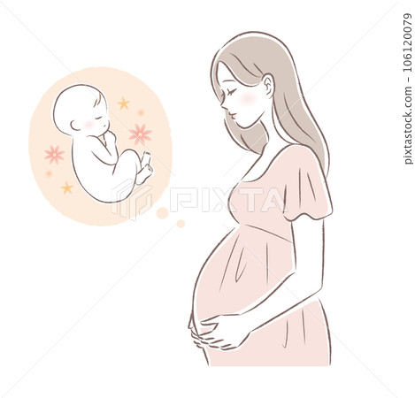 上個月孕婦和嬰兒插畫 上個月孕婦和嬰兒插畫 106120079