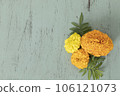 bright orange flower marigold 106121073
