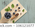 Blueberry and supplement fashionable plate 106121077