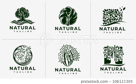 Premium Vector | Set of tree logo collection perfect for company logos  business and branding