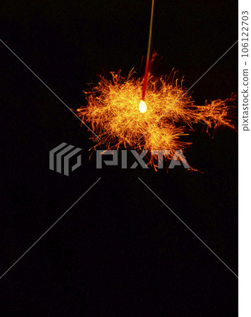 Sparklers, summer tradition, black background 106122703