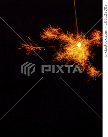 Sparklers, summer tradition, black background Sparklers, summer tradition, black background 106122705
