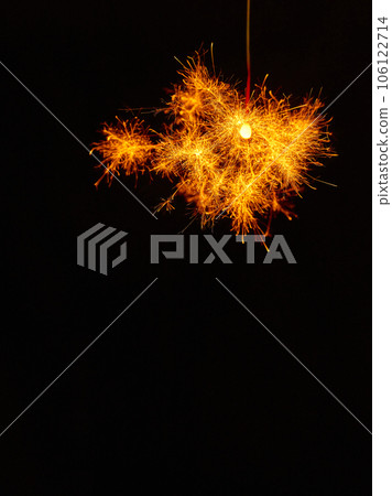 Sparklers, summer tradition, black background Sparklers, summer tradition, black background 106122714