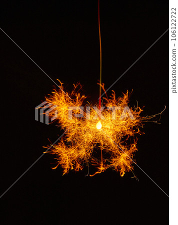 Sparklers, summer tradition, black background Sparklers, summer tradition, black background 106122722