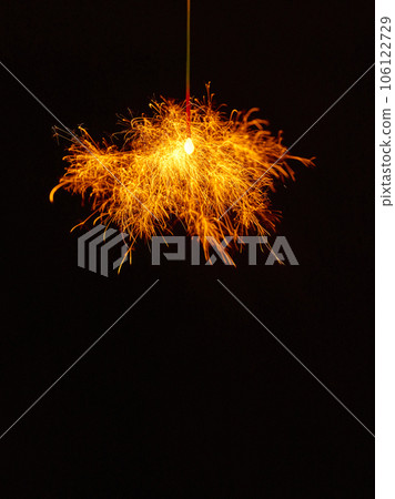 Sparklers, summer tradition, black background 106122729