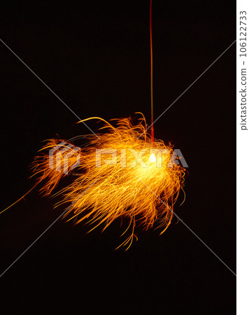 Sparkler shot with slow shutter 106122733