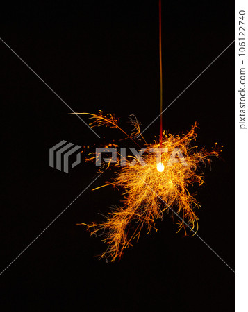 Sparklers, summer tradition, black background 106122740