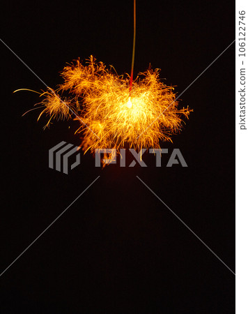 Sparklers, summer tradition, black background Sparklers, summer tradition, black background 106122746