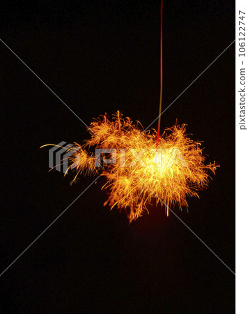 Sparklers, summer tradition, black background Sparklers, summer tradition, black background 106122747