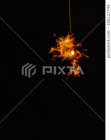 Sparklers, summer tradition, black background Sparklers, summer tradition, black background 106122749
