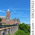 Amazing View of Quebec City skyline with Saint Lawrence river in Canada 106123022
