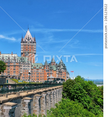 Amazing View of Quebec City skyline with Saint Lawrence river in Canada Amazing View of Quebec City skyline with Saint Lawrence river in Canada 106123022