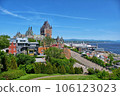 Amazing View of Quebec City skyline with Saint Lawrence river in Canada 106123023