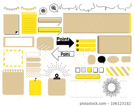 Speech balloon and treat set/kraft paper/yellow Speech balloon and treat set/kraft paper/yellow 106123182