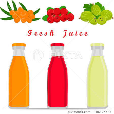 Sweet tasty natural eco product juice in bottle Sweet tasty natural eco product juice in bottle 106123387