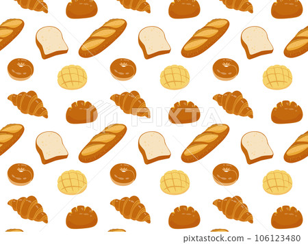 Bread pattern - Stock Illustration [106123480] - PIXTA